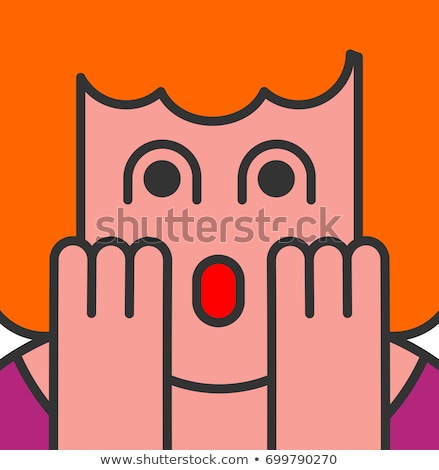 Foto stock: Oh My God Woman Pop Art Style Omg Girl In Fear Exclamation Is