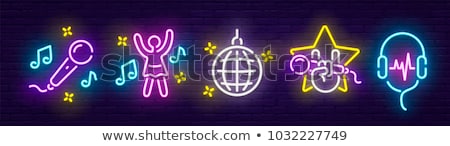 Zdjęcia stock: Cocktail Disco Party Sign