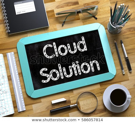 Stock photo: Saas Solution Concept On Small Chalkboard 3d