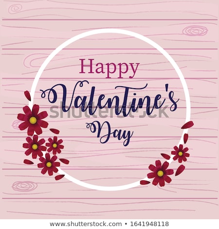 Foto stock: Happy Valentines Day Card Love Graphics Banner And Background With Hearts And Text - Every Love Sto