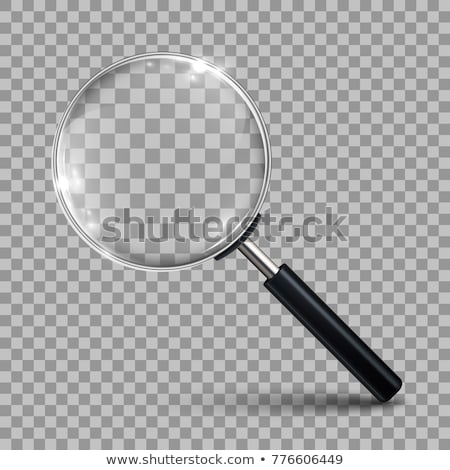 Stok fotoğraf: Magnifying Glass With Zoom Lens Isolated Vector