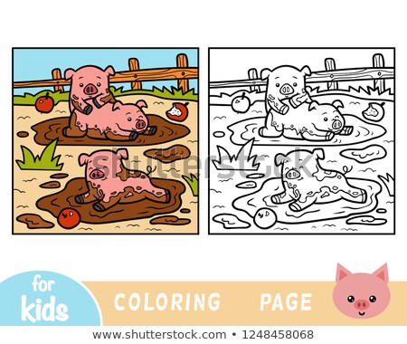 Imagine de stoc: Counting Pigs Educational Activity Color Book