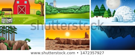 Stockfoto: Set Of Day Night And Underwater Scenes