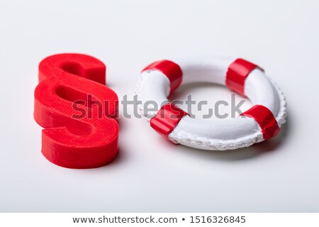 ストックフォト: Paragraph Sign With Life Buoy On White Background