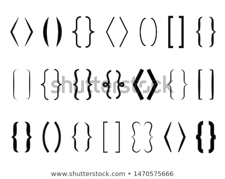 Stockfoto: Bracket Braces Parentheses Typography Set Of Curly Brackets