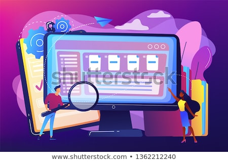 Stok fotoğraf: Electronic Document Vector Concept Metaphor