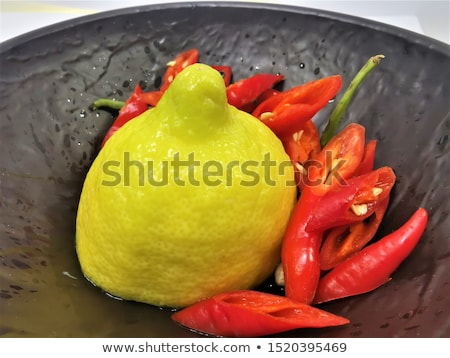 Stockfoto: Fresh Healthy Red Yellow Geen Paprika Pepper Macro Closeup