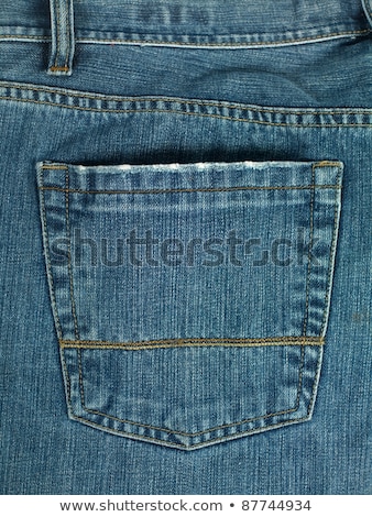 Stock photo: Denium Blue Jean Pocket Shot Up Close