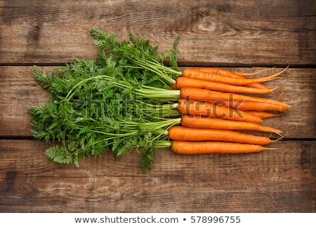 Stock fotó: Bunch Of Carrots With Leaves