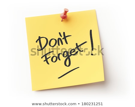 Foto stock: Dont Forget