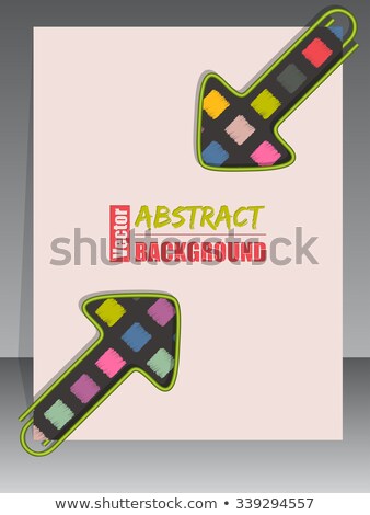 Stock foto: Cool Scrapbook Cover With 2 Arrow Binder Clips