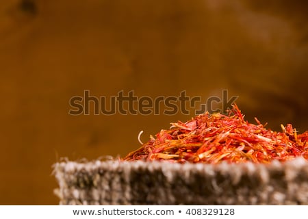 Foto stock: Spices Saffron In A Bag