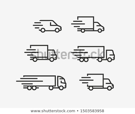 Сток-фото: Delivery Truck Line Icon