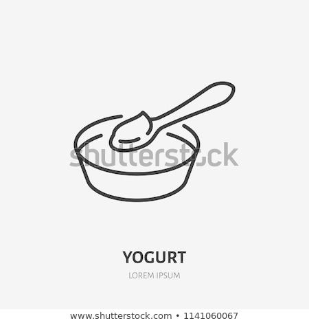 Stok fotoğraf: Breakfast Cereal With Sour Cream