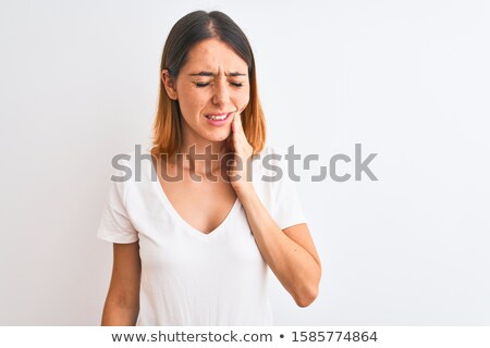 Stockfoto: Unhappy Woman Suffering Toothache