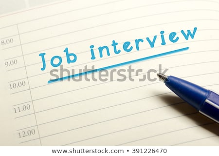 Foto stock: Interview Text On Notepad