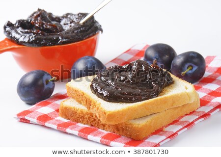 Stok fotoğraf: White Bread With Plum Jam