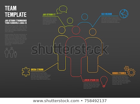 Foto d'archivio: Thinline Team Infographic Template