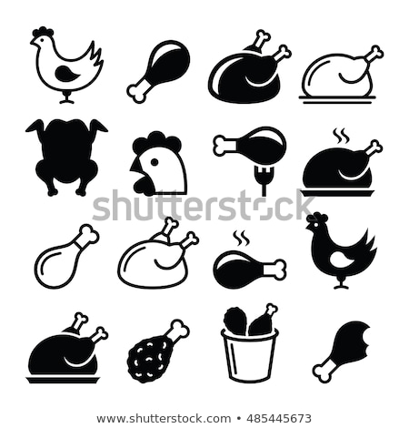 Foto stock: Chicken Icons Set