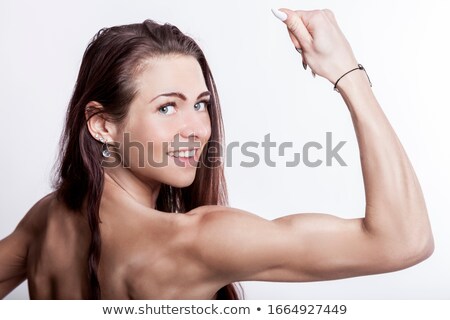 Foto stock: Beautiful Slim Woman Body With Tan Isolated On White Background Beautiful Woman Bodyperfect Shinin