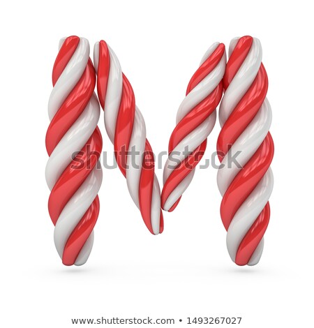 Foto stock: Holiday Font Letter M Isolated