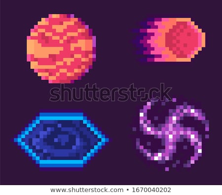 Сток-фото: Black Hole Celestial Body Pixel Game Graphics