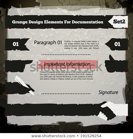 Stock foto: Grunge Design Elements For Documentation Set2