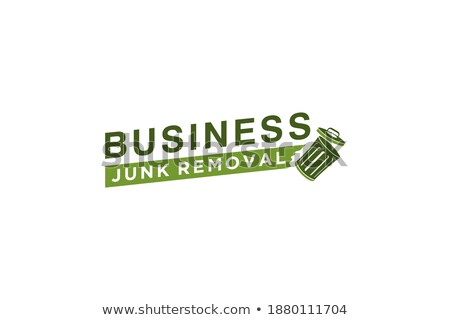 Stok fotoğraf: Flat Minimalist Vector Template Business Design Trash Can