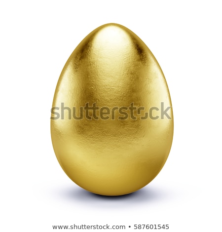 Stock photo: Easter Golden Egg Isolated On White Background