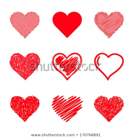 Vector Chalked Valentine Hearts [[stock_photo]] © iktash