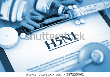 Stok fotoğraf: H5n1 - Printed Diagnosis Medical Concept 3d Illustration