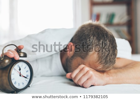 Сток-фото: Man Finding It Difficult To Wake Up In The Morning