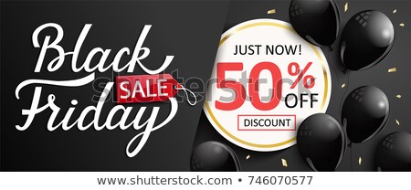 Foto stock: Black Friday Flyer Special Offer 50 Percent Vector