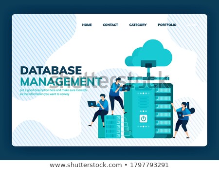 Foto stock: Backup Server Concept Vector Illustration