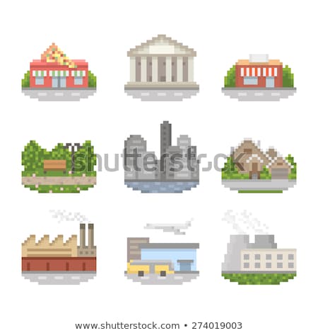 Stockfoto: Museum Pixel 8 Bit Video Game Art Icon