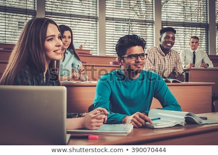 Stock photo: Group Of Smiling Students In Lecture Hall