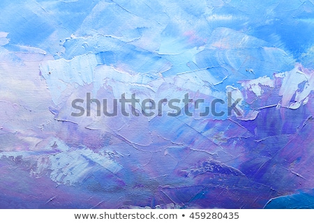 Stockfoto: Artistic Abstract Texture Background Orange Acrylic Paint Brush