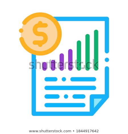 Stock fotó: Monetary Statement Document Icon Vector Outline Illustration