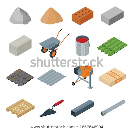 Сток-фото: Waterproof Material Cement Isometric Icon Vector Illustration