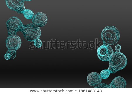 Foto stock: Abstract String 3d Blob Blue Bubble