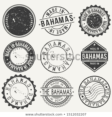 ストックフォト: Vector Label Made In Bahamas