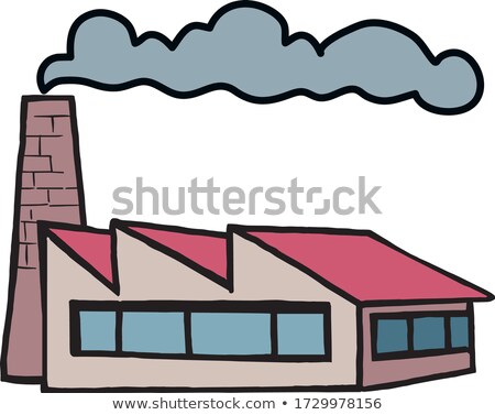 Stock fotó: Smoking Chimney Of A Residential Home