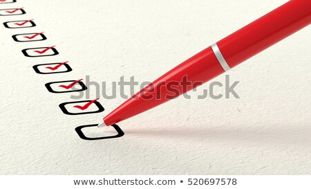 Stock foto: Oter · Stift · und · Checkliste