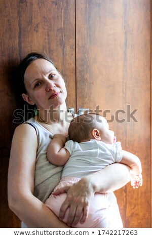 Сток-фото: Close Up Of A Beautiful Baby Opening Her Eyes