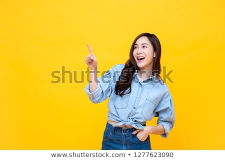 Foto stock: Asian Girl Looking To Side