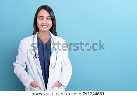 Foto stock: Portrait Of A Beautiful Female Doctor