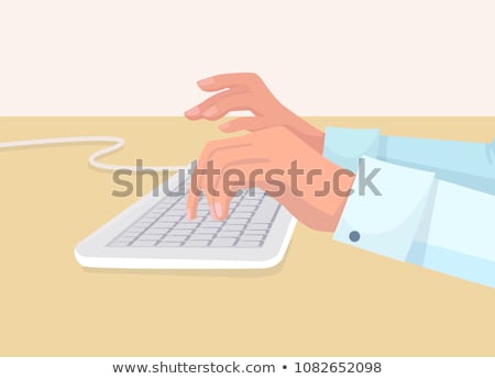 Stock foto: Productivity On Button Of White Keyboard