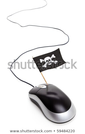 Foto stock: Andeira · de · pirata · e · mouse · de · computador