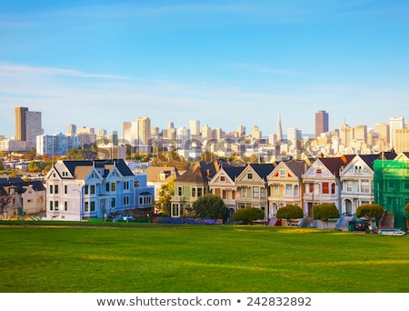 Foto stock: San Francisco Cityscape As Seen From Alamo Square Park