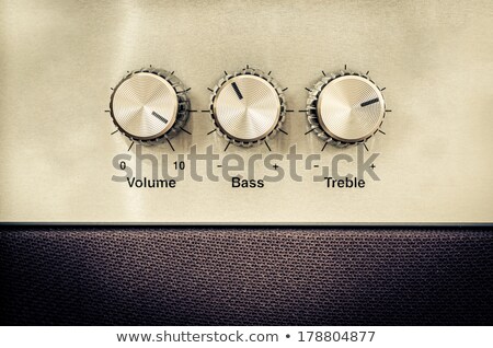 Stock fotó: Vintage Amplifier Knobs And Input